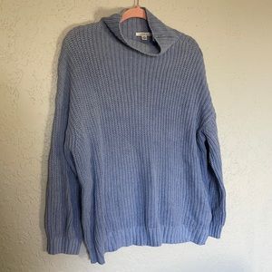 American Eagle Periwinkle Mock Neck Knit Sweater